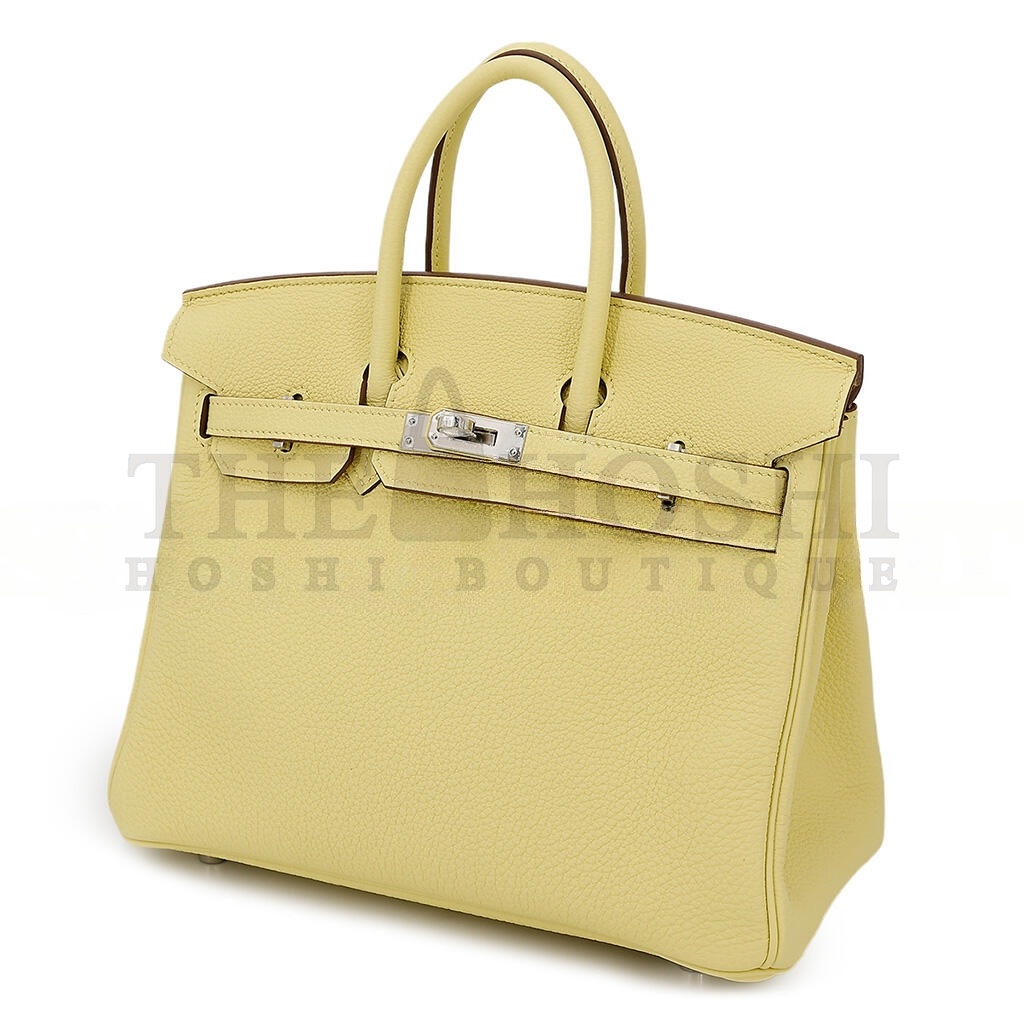 H**me5 BIRKIN 30 TOGO LEATHER LEMON YELLOW SILVER BUCKLE BAG 1271660027 (30*23*15cm) Master Quality